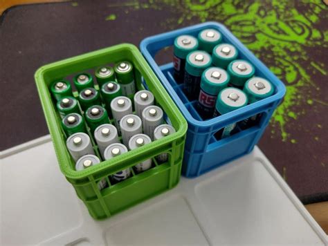 aa battery holder stl|Beer Crate battery holder AA/AAA/9V/18650 Stackable.